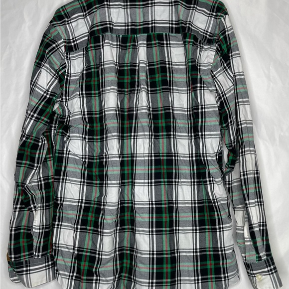 Chaps Green Black Red Plaid Long Sleeve Button Down Shirt Top M - Picture 6 of 7